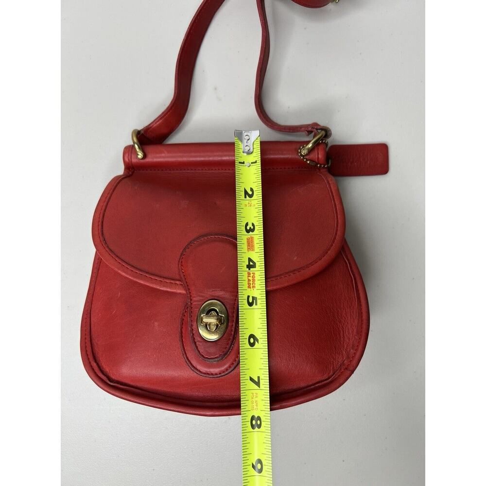 Vintage Red Coach Post Pouch Leather Crossbody Purse GORGEOUS - Picture 12 of 16